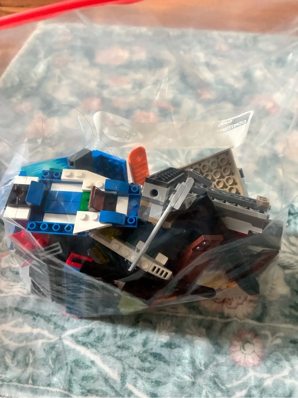 Blue Multi-Color Building Block Lego set